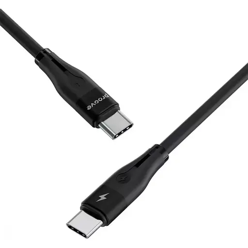 Кабель Proove Soft Silicone USB-C to USB-C 60W 1m Black (CCSO60002201) [130635] - фото 3