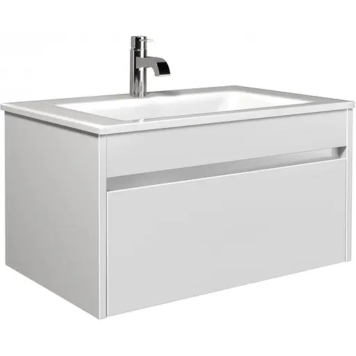 Тумба Мойдодир Prime 70-А з умивальником Amalfi 70 підвісна Білий - фото 1