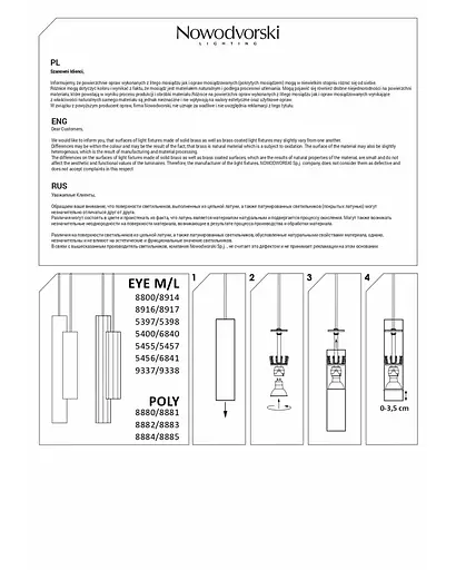 Підвісний світильник Nowodvorski 8916 Eye l - фото 4