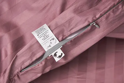 Комплект постільної білизни Moon&Star полуторний 143х210 наволочки 2х50х70 Garnet Satin Stripe - фото 7