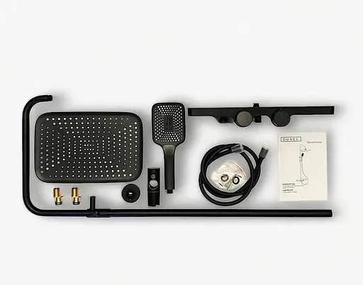 Душова система Dusel Bronx Thermostatic Black (233307000), Чорний матовий - фото 9