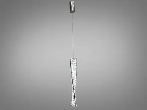 Стильний дизайнерський світлодіодний світильник підвіс, 15 Вт, хром - фото 2