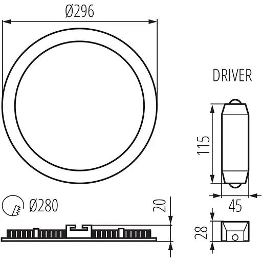 Світильник down-light Kanlux Rounda V2LED24W-NW-W (28936) - фото 5