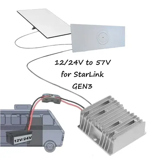 Преобразователь напряжения StarLink Gen3 9-36В в автомобиле - фото 5