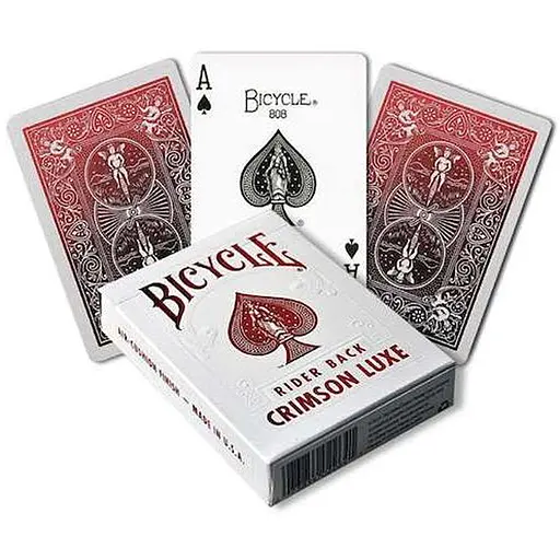 Карти гральні United States Playing Card Company Bicycle MetalLuxe Crimson (red) (02440) - фото 1