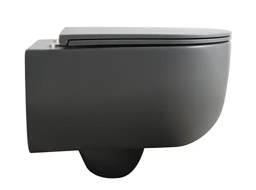 Унитаз подвесной Mixxus Premium Topper-0303-R gray 495x370x350 мм Rimless MP6657, Графит - фото 4