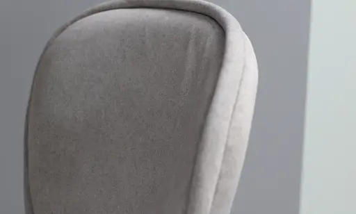 Стілець Сімпл тканина світло-сіра ноги метал чорні - фото 7