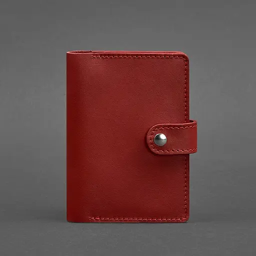 Кожаная обложка для паспорта 3.0 красная - фото 6