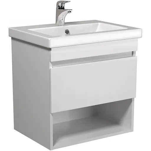 Тумба Мойдодир Oslo 60-А White з умивальником Como 60 підвісна Білий - фото 1