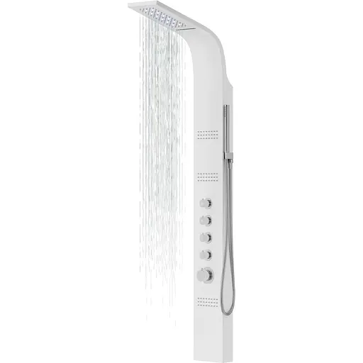 Душова панель Corsan Kaskada white LED A014MWHLED, Білий - фото 1