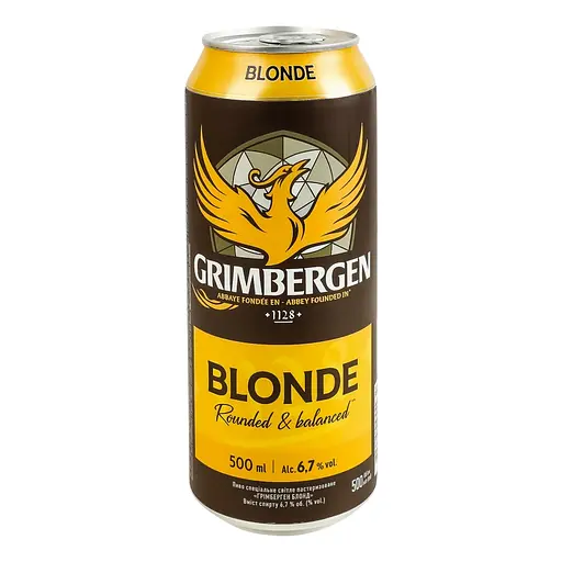 Пиво Гримберген Блонд банка 0.5 л - фото 1