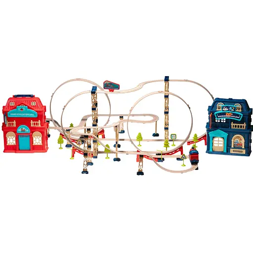 Игровой набор Otamanko Храбрый Паровозик трюковая железная дорога 173 детали