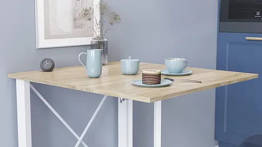 Стіл-книга трансформер Оріон 1 Ferrum-decor 750x810x730 Білий метал ДСП Дуб Сонома 16 мм (FRD-104607) - фото 5