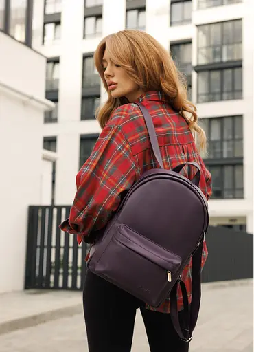 Женский рюкзак Sambag Brix Classic бархатный 35 х 25 х 12 см (14511022) - фото 1