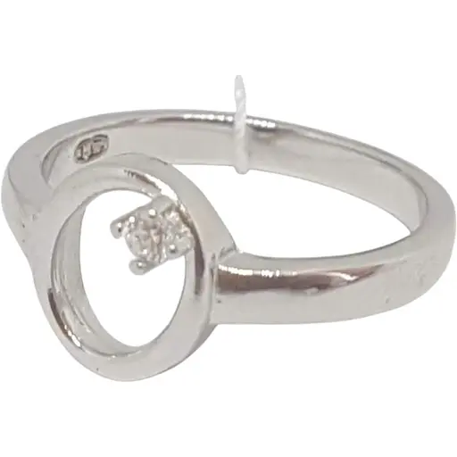 Серебряное кольцо Серебряный рай с фианитом. 1111 094185 18