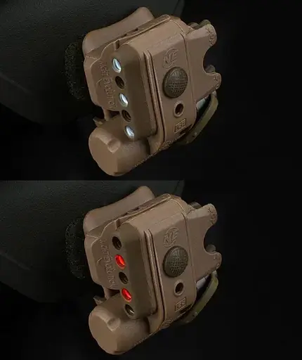 Тактический фонарик на шлем (белый и красный свет) Койот - фото 4