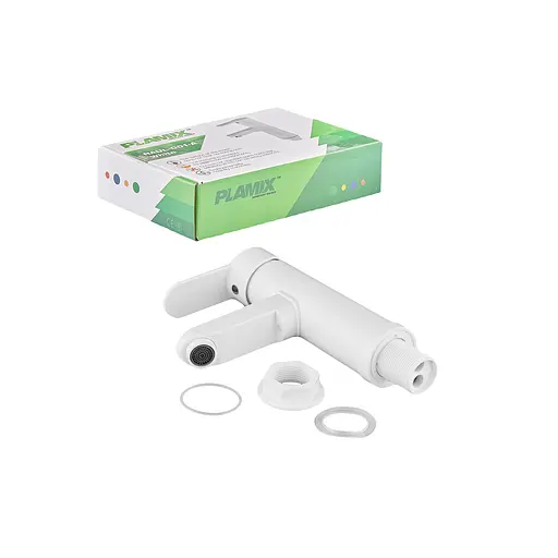 Змішувач для умивальника Plamix RAUL-001-A white PM0651, Білий - фото 6
