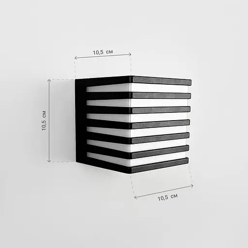 Мініатюрний квадратний світильник для вулиці 10,5х10,5 см | Line F | Арт. 9867 10W 3000K IP54 - фото 6