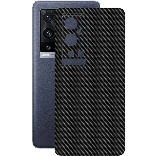 Захисна плівка StatusSKIN для Vivo X60t Pro Plus Корпус Вініл Карбон чорний - фото 1