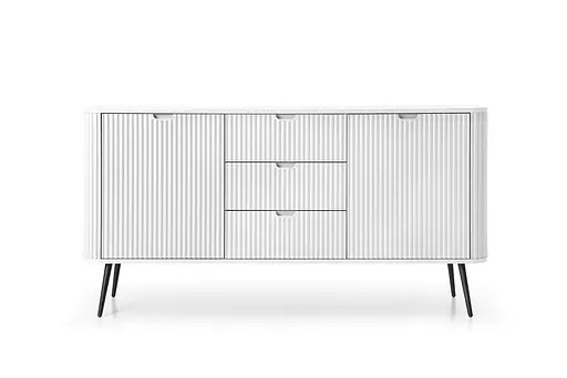 Комод Perfect Home Зова / Zova 2-дверний з 3 шухлядами і чорними ніжками KSZ168 Білий (PFH-091279) - фото 6