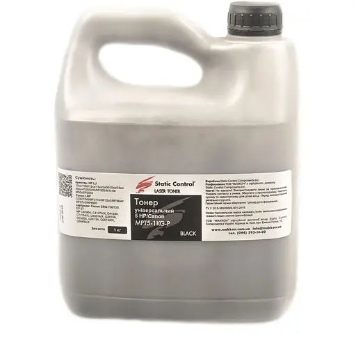 Тонер HP Universal 1010/1200/2100/4000/5000, 1 кг, Static Control (MPT5-1KG-P)