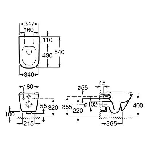 Комплект инсталляция Volle Master 141515 + унитаз подвесной Roca Gap Clean Rim A34H47C000 с сидением Soft Close, Белый - фото 3