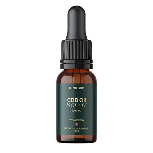 Изолят каннабидиола Mind Shi CBD Oil Isolate Strawberry 2000 мг 10 мл - фото 2