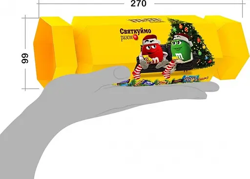 Уцінка. Набір новорічний подарунковий M&M's Friends Цукерка 228 г - фото 3