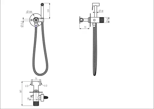 Смеситель для душа Gappo G7288-6 - фото 2