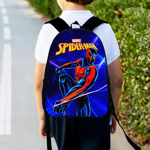 Рюкзак детский Человек-паук, Спайдермен "Spiderman" 34х27см, городской ранец для мальчика с принтом (00387)