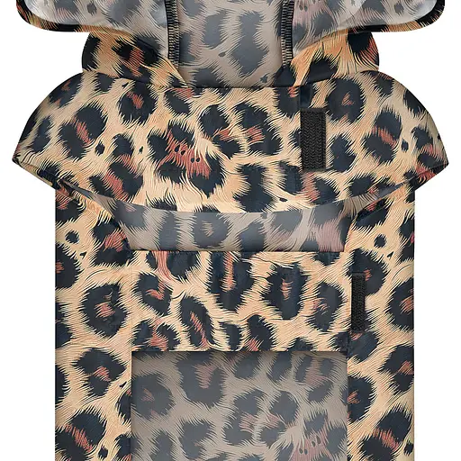 Дощовик-накидка з капюшоном для собак Waudog Clothes, малюнок "Леопард", XL, А 55-61 см, B 68-80 см, С 42-52 см - фото 4