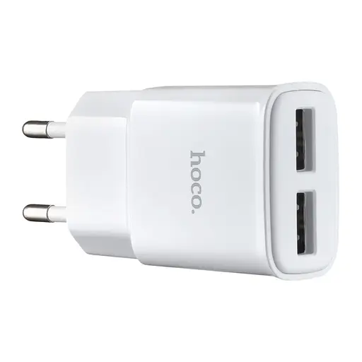Сетевое зарядное устройство для HOC C88A Star round dual port charger (EU) Белый - фото 1