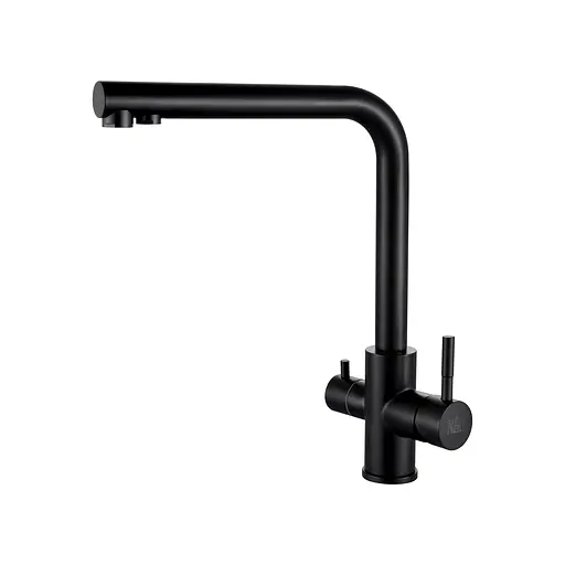 Смеситель для кухни черный на две воды Nett FBB-33 Черный - фото 1