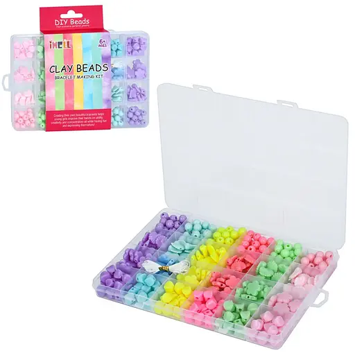 Набор бисера для изготовления креативных аксессуаров Bambi AWE-C1A, нитки, бусины - фото 1