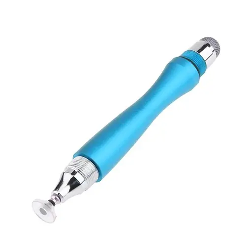 Стилус ємнісний, високоточний Jot Pro двосторонній, з вигином, металевий, світло-блакитний - фото 1