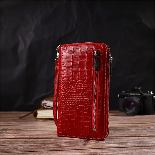 Кожаный женский кошелек Canpellini 21х12х2 см acs0025558 - фото 6