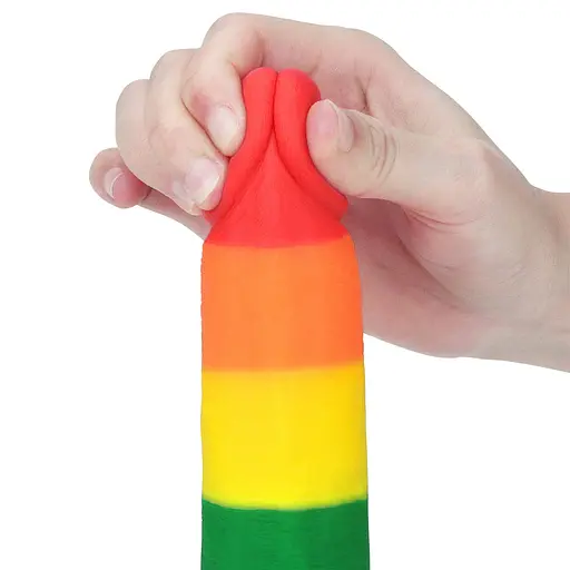 Фалоімітатор LoveToy Prider Dildo 7.5" 19.5 см райдужний - фото 6