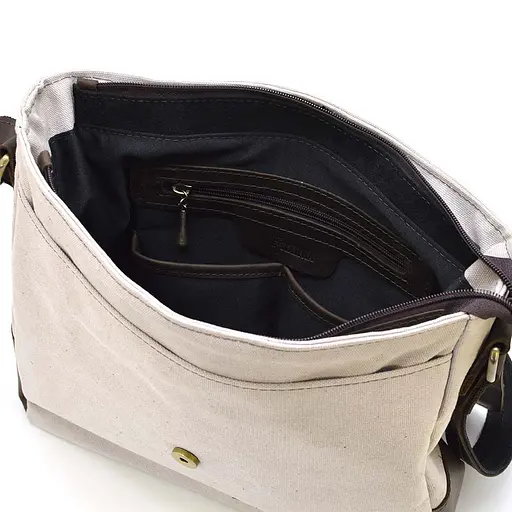 Кожаная мужская сумка через плечо TARWA 30х32х7.5 см sum0025890 - фото 2