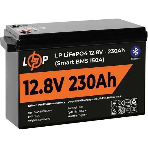 Источник бесперебойного питания (ИБП) LogicPower LPE-B-PSW-1500VA + LiFePO4 батарея 12.8V - 230Ah Smart BMS BT (20486) [110276] - фото 7
