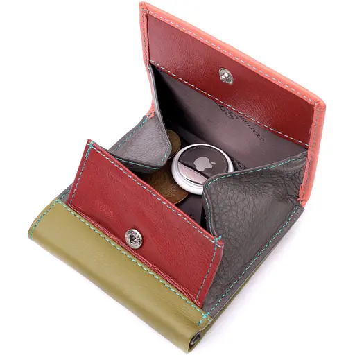 Жіночий шкіряний гаманець ST Leather 10х9.5х1.5 см acs0029462 - фото 5