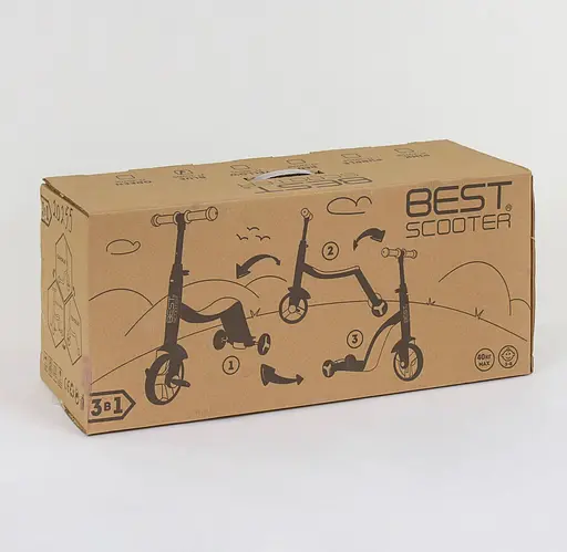 Дитячий самокат 3 в 1 Best Scooter JT 10181 блакитний - фото 2
