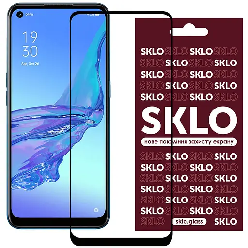 Защитное стекло SKLO 3D для Oppo A74 4G/Realme 8/8 Pro Черный