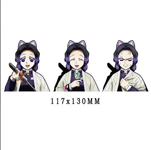 Голографічна наклейка Клинок, що розсікає демонів Kimetsu no Yaiba Шинобу Shinobu hs 6 - фото 1