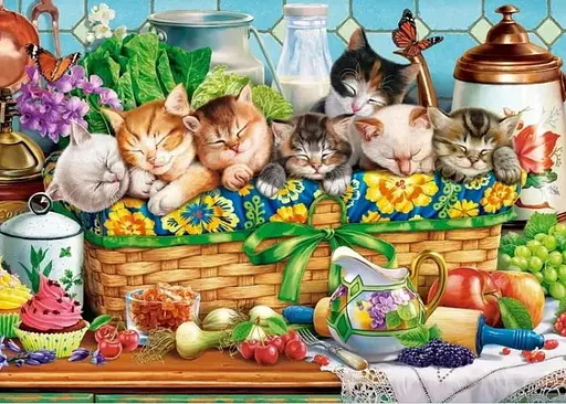 Пазл Castorland puzzle Дрімаючі кошенята, 1000 ел. (C-105069) - фото 2