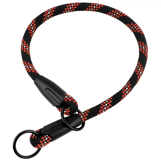 Ошейник-удавка для собак Barksi Active светоотражающий 51х1.2 см черно-оранжевый - фото 1