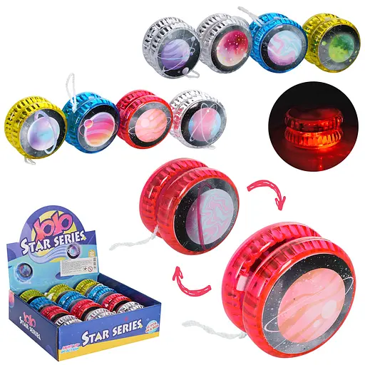 Йо-йо, 5.5 см, планеты, светло, 19.5x17.5x6 см (В ассортименте) - фото 2