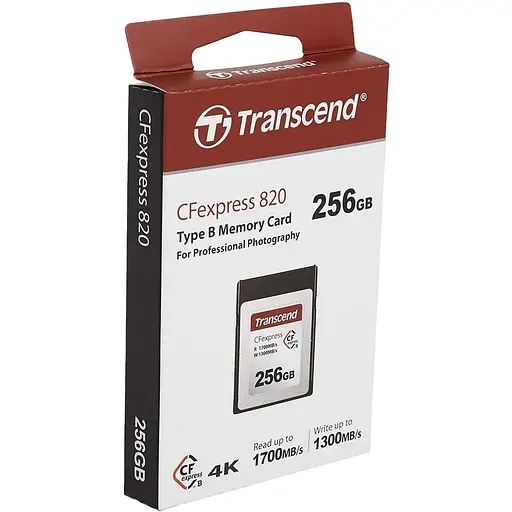 Карта памяти Transcend 256GB CFExpress Type B 820 R1700/W1300MB/s (TS256GCFE820) - фото 3