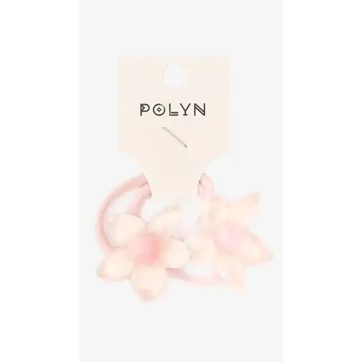 Резинка с украшениями для девочки Polin 2 шт 4048A-23 Розовый - фото 1