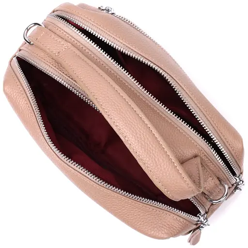 Прямоугольная сумка для женщин Vintage на два отделения из натуральной кожи 22х13х11 см sum0028995 - фото 6