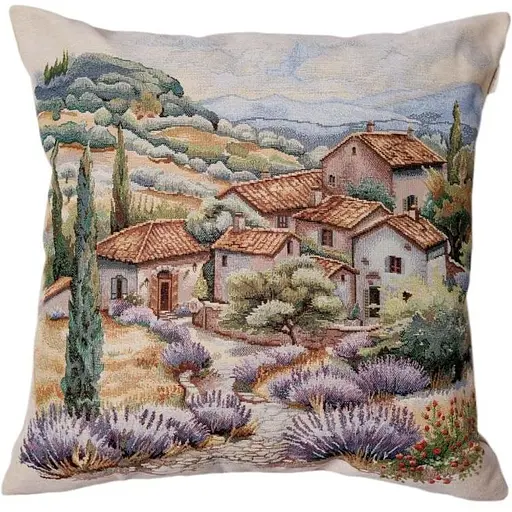 Наволочка гобеленовая Прованс Лавандовая провинция 45х45 см (44306) - фото 1